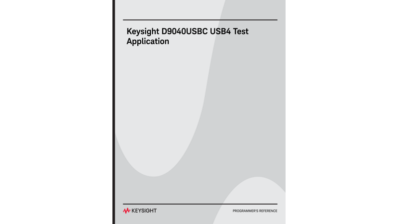 Remote Programmer's Reference, D9040USBC USB4 Compliance Test Software